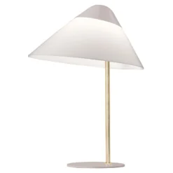 Pandul Opala Midi Pöytävalaisin, Vaaleanharmaa - Messinki