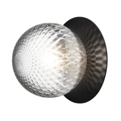 Nuura Liila 1 Seinä/kattovalaisin, Keskikoko, Musta - Kirkas