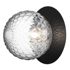 Nuura Liila 1 Seinä/kattovalaisin, Iso, Musta - Kirkas