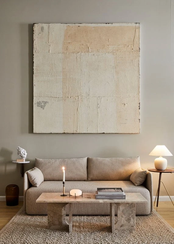 MENU Torso Pöytävalaisin, 37 Cm, Hiekka - Luonnonvalkoinen - Image 4